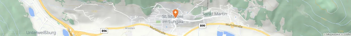 Map representation of the location for Apotheke Zum heiligen Michael in 5582 Sankt Michael im Lungau